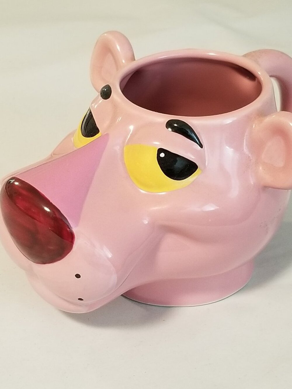 Dakin United Artists - 1994 - 20 oz - Pink Panther Figural Head Mug - 4" Tall